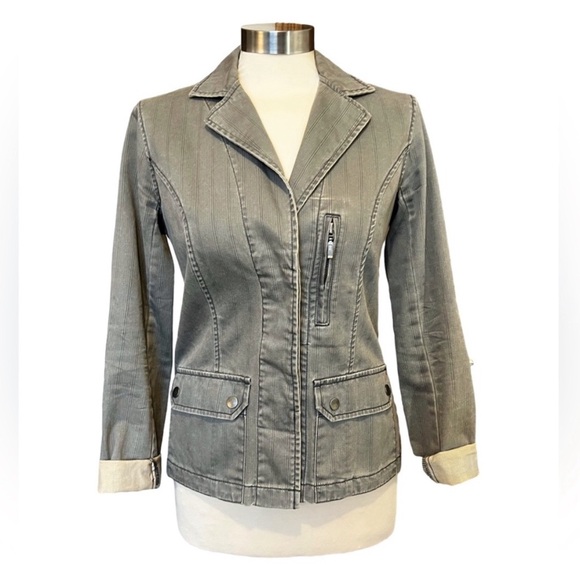 Vintage Urban Outfitters faded army green tan button Jacket Y2K women’s small - Picture 1 of 7